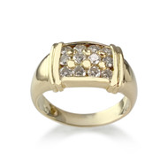 Bague d'occasion or 750 jaune diamants