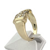 Bague d'occasion or 750 jaune diamants - vue V2