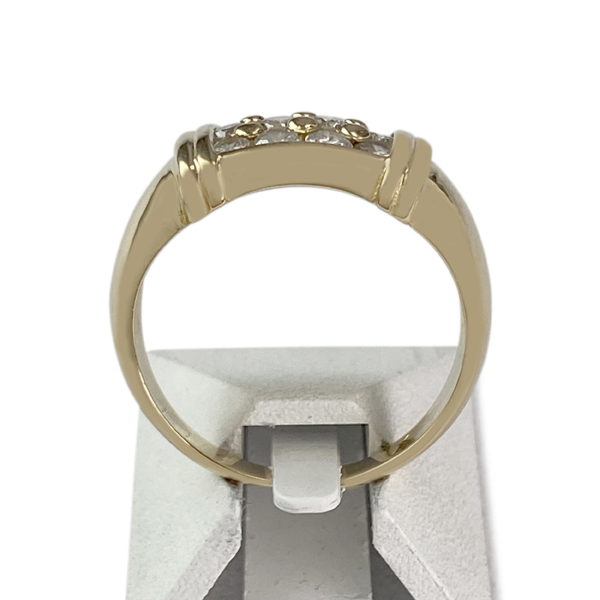 Bague d'occasion or 750 jaune diamants - vue 3