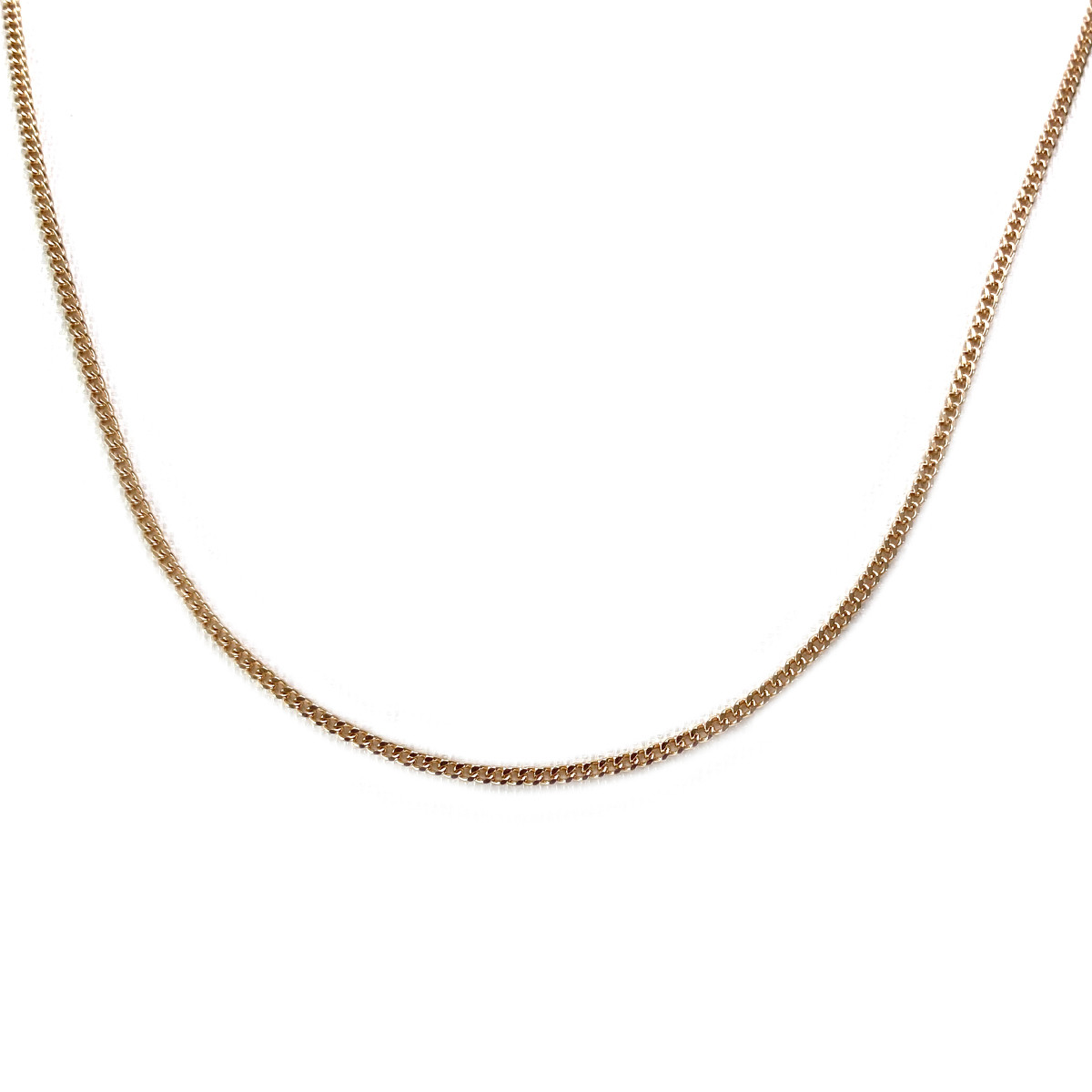 Chaîne d'occasion or 750 jaune maille gourmette 45 cm