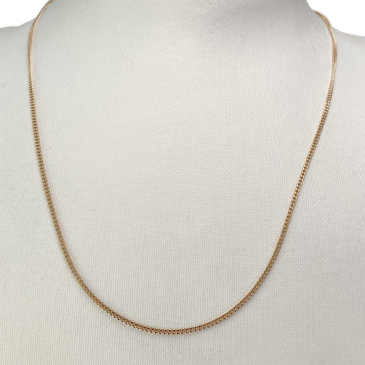 Chaîne d'occasion or 750 jaune maille gourmette 45 cm - vue 2