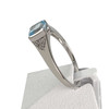 Bague d'occasion or 375 blanc topazes et diamants - vue V2