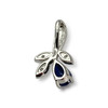 Pendentif d'occasion or 375 blanc saphir diamants - vue V2