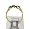 Tweedehands goud 750 gele saffieren diamanten ring - vue V3