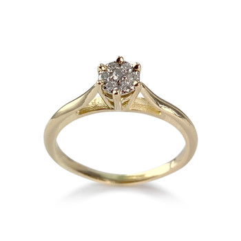 Bague d'occasion or 750 2 tons diamants