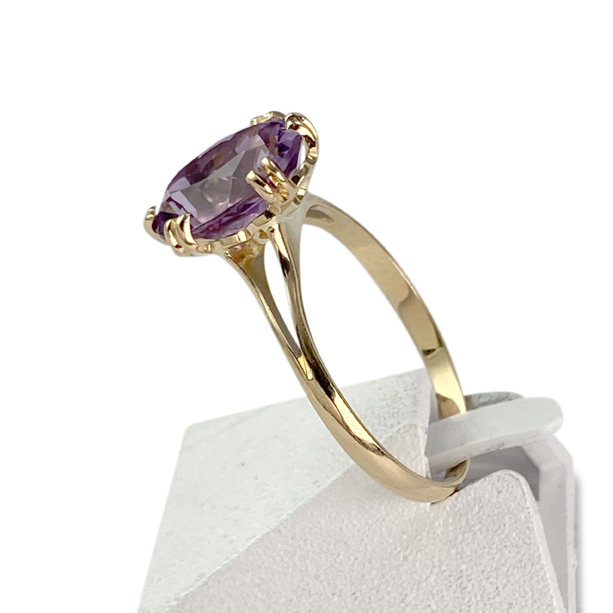 Bague d'occasion or 750 jaune améthyste - vue 2