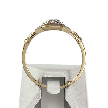 Bague d'occasion or 750 2 tons rubis diamants