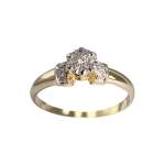 Bague d'occasion or 750 2 tons diamants - vue 1
