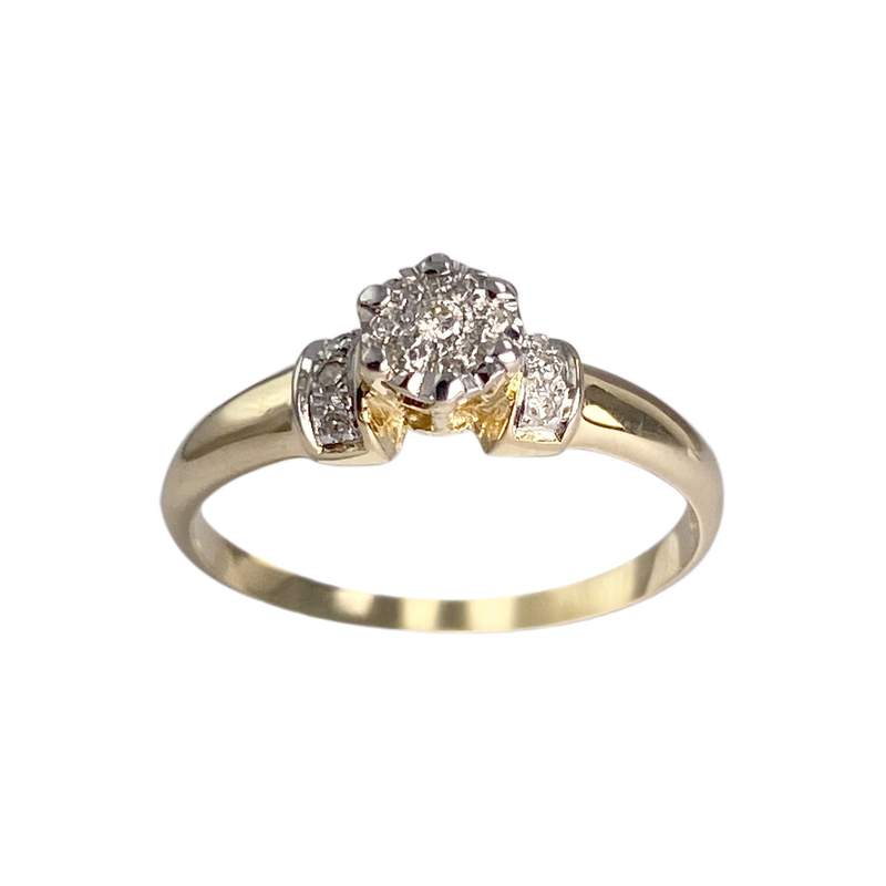 Bague d'occasion or 750 2 tons diamants - vue 1