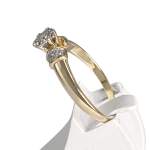 Bague d'occasion or 750 2 tons diamants - vue 2