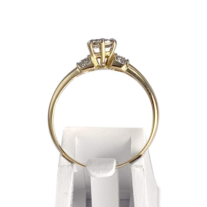 Bague d'occasion or 750 2 tons diamants - vue 3