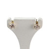 Boucles d'oreilles clous d'occasion or 750 jaune zirconias - vue V1