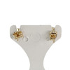 Boucles d'oreilles clous d'occasion or 750 jaune zirconias - vue V3