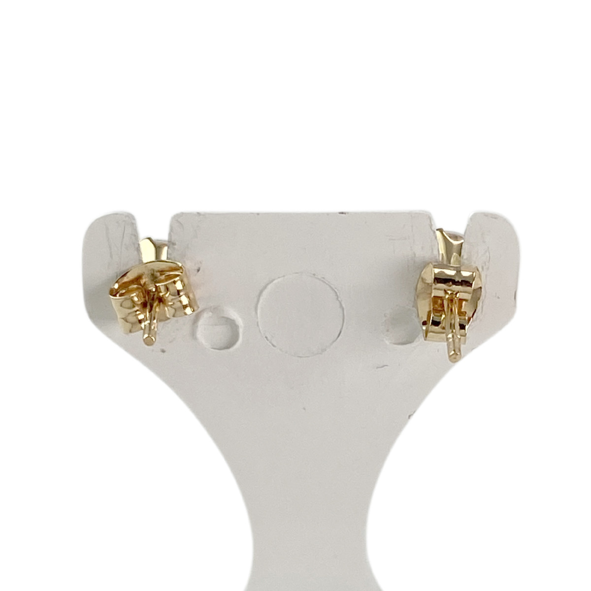 Boucles d'oreilles clous d'occasion or 750 jaune zirconias - vue 3