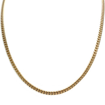 Chaîne d'occasion or 750 jaune maille gourmette 46 cm