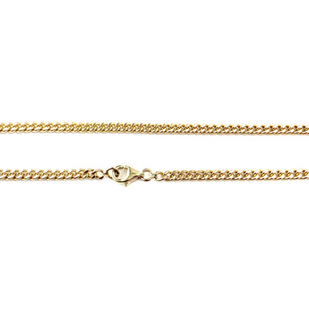 Chaîne d'occasion or 750 jaune maille gourmette 46 cm