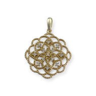 Pendentif d'occasion or 375 jaune diamants