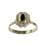 Bague d'occasion or 750 jaune saphir zirconias