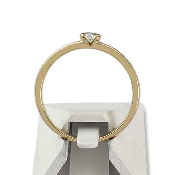 Second-hand gold ring 750 yellow diamonds