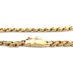 Collier d'occasion or 750 jaune maille fantaisie diamants saphir 38 cm - vue 3