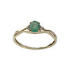 Bague d'occasion or 375 2 tons diamants émeraude - vue V1