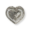 Pendentif coeur d'occasion or 375 blanc diamants - vue V2