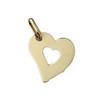 Pendentif coeur d'occasion or 750 jaune - vue V2
