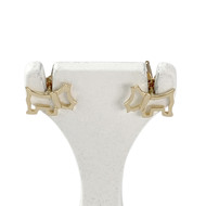 Boucles d'oreilles clous d'occaison or 750 jaune