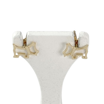 Second-hand stud earrings 750 yellow gold