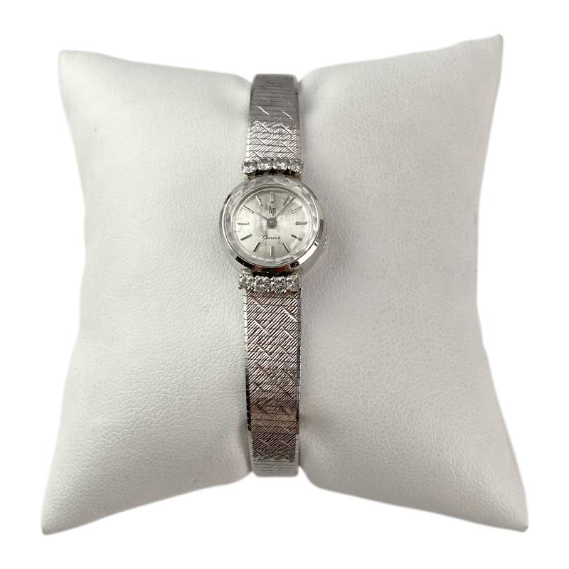 Montre lip d'occasion or 750 blanc diamants - vue 1