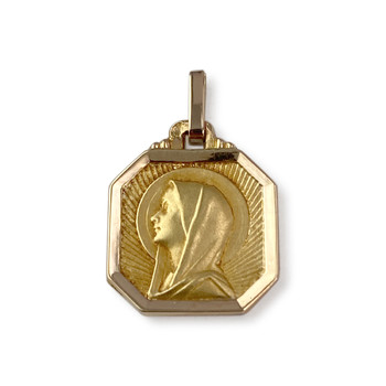 Tweedehands maagdelijke medaille 2 goud 750