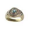 Bague d'occasion or 750 2 tons topaze zirconias - vue V1