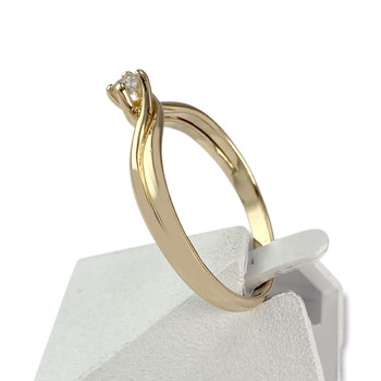 Solitaire d'occasion or 750 jaune diamant