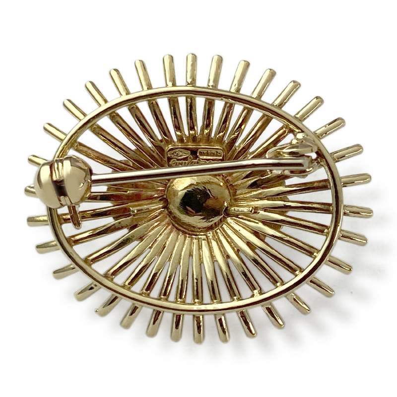 Broche d'occasion or 750 jaune perle de tahiti - vue 2