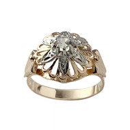 Bague d'occasion 2 ors 750 spinelle synthétique