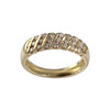 Bague d'occasion or 750 jaune diamants - vue V1