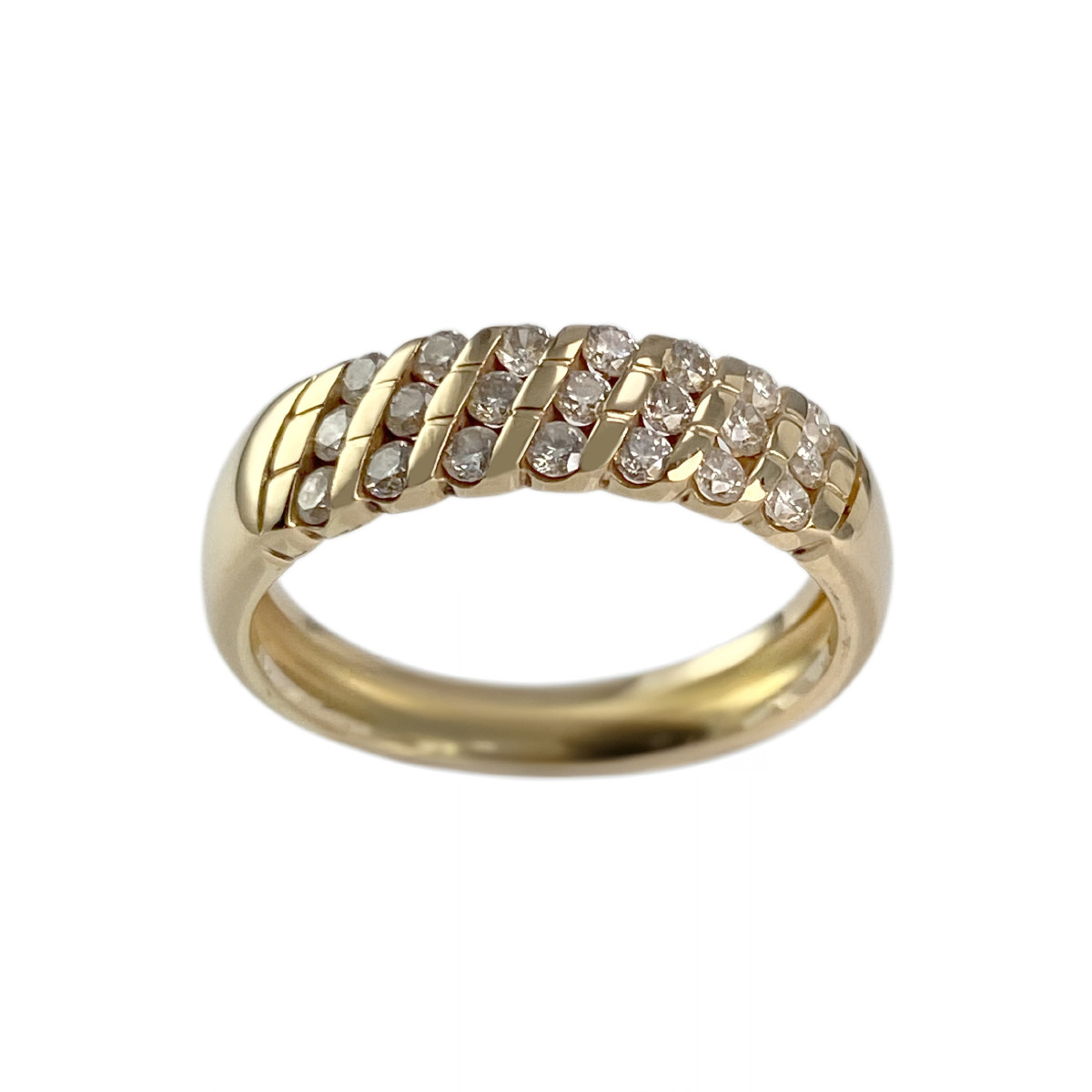 Bague d'occasion or 750 jaune diamants