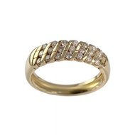 Bague d'occasion or 750 jaune diamants
