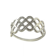 Bague d'occasion or 375 blanc diamants