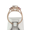 Bague d'occasion or 375 rose morganite et saphirs roses - vue V3
