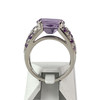 Bague mauboussin d'occasion or 750 blanc diamants améthystes - vue V3