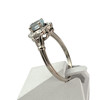 Bague d'occasion or 750 blanc aigue marine - vue V2