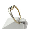 Bague d'occasion 2 ors 750 saphir diamants - vue V2