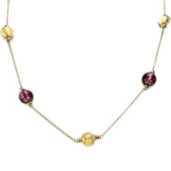 Collier d'occasion or 750 jaune maille forçat verres 49 cm