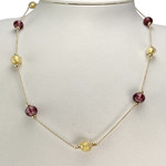 Collier d'occasion or 750 jaune maille forçat verres 49 cm - vue 2