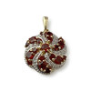 Pendentif d'occasion or 750 2 tons pierres fines diamants - vue V1
