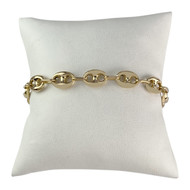 Bracelet d'occasion or 750 jaune maille grain de café 20,5 cm