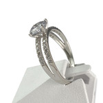 Bague d'occasion or 375 blanc zirconias - vue 2