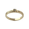 Bague d'occasion or 750 jaune diamants - vue V1