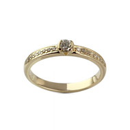 Bague d'occasion or 750 jaune diamants